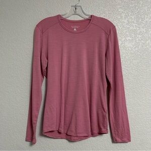 Segments Tee Womens M Merino Wool Base Layer Long Sleeve Crew Pink Outdoor Flaw